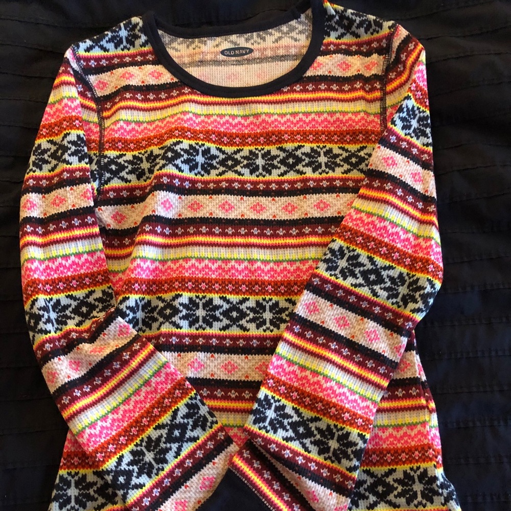 Old navy multi colored thermal